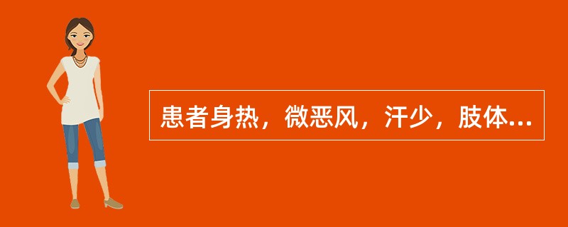 患者身热，微恶风，汗少，肢体酸重或疼痛，头昏重胀痛，咳嗽痰粘，鼻流浊涕，心烦口渴