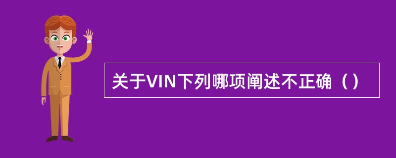 关于VIN下列哪项阐述不正确（）