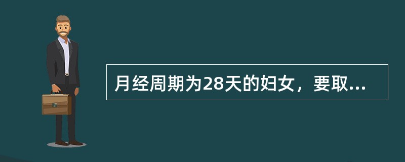 月经周期为28天的妇女，要取子宫内膜活检测定是否有排卵，最好在周期的第几天（）