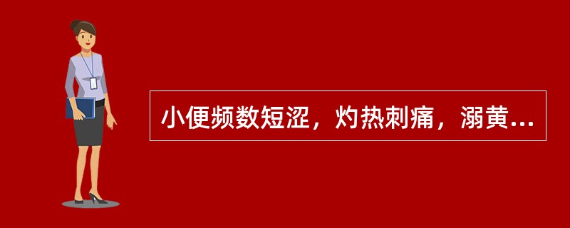 小便频数短涩，灼热刺痛，溺黄赤，少腹拘急胀痛，或有寒热，口苦呕恶，或有腰痛拒按，