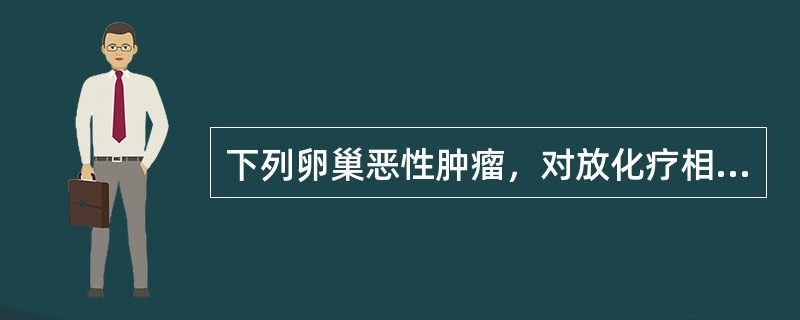 下列卵巢恶性肿瘤，对放化疗相对较敏感的是（）