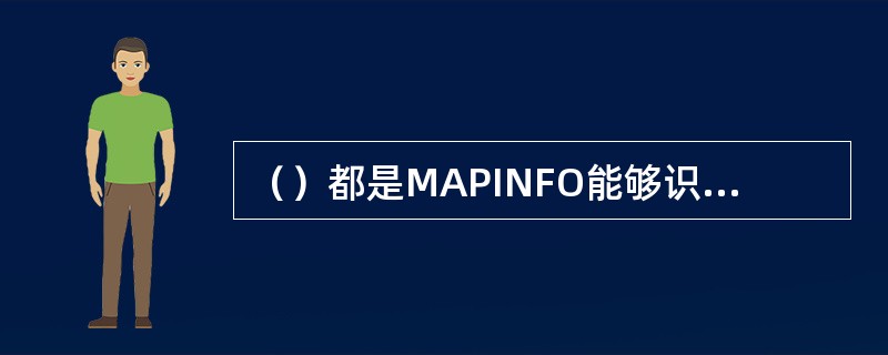 （）都是MAPINFO能够识别的命令或者词语，不区分大小写。