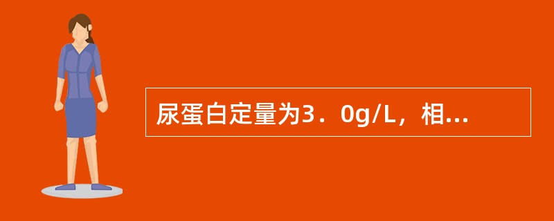 尿蛋白定量为3．0g/L，相对应的尿蛋白定性试验的（）