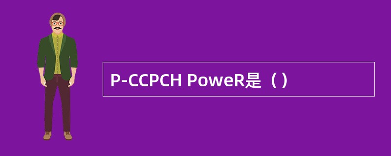 P-CCPCH PoweR是（）