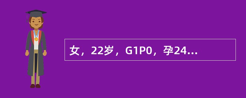 女，22岁，G1P0，孕24周，发热伴恶心、呕吐、右侧下腹痛12小时入院，入院后