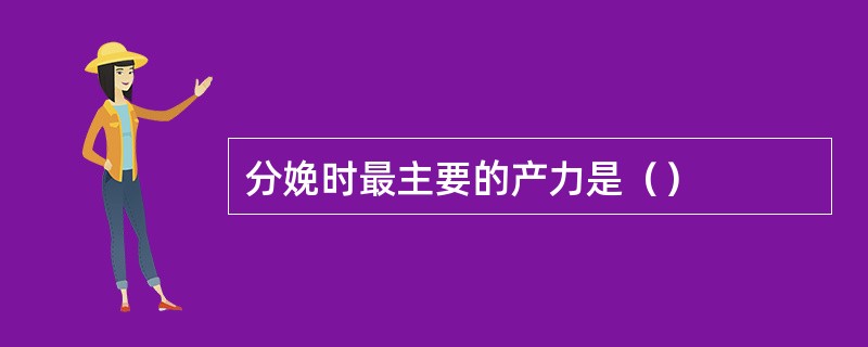 分娩时最主要的产力是（）