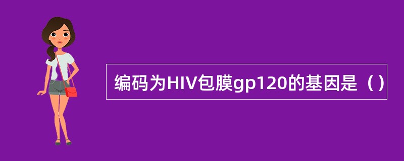 编码为HIV包膜gp120的基因是（）