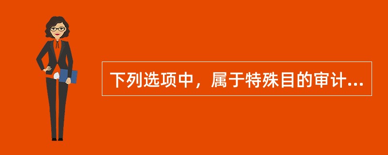 下列选项中，属于特殊目的审计业务所包括内容的是（）。