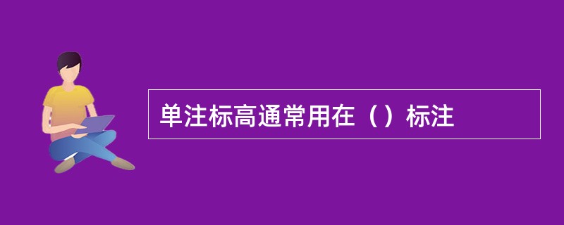 单注标高通常用在（）标注