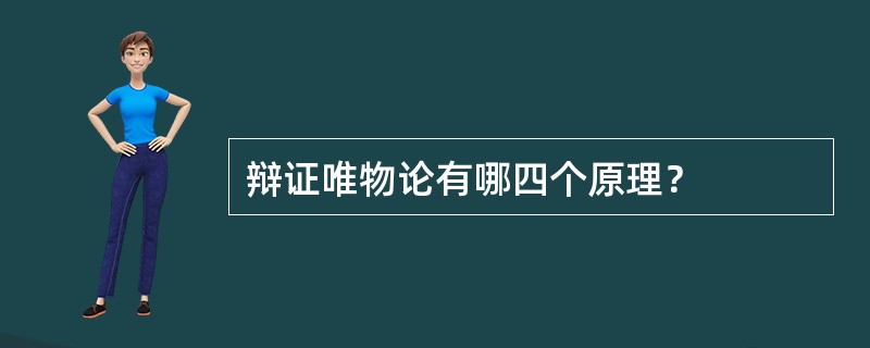 辩证唯物论有哪四个原理？