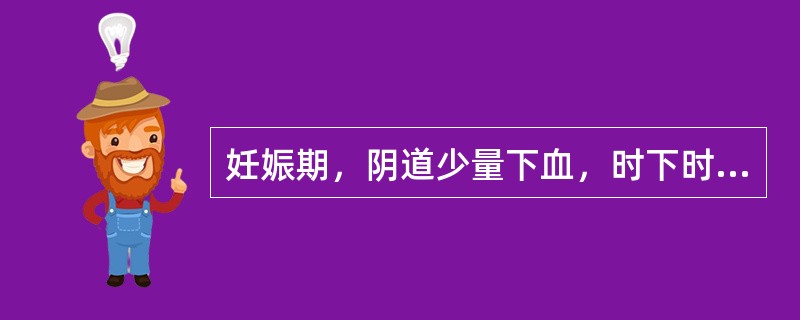 妊娠期，阴道少量下血，时下时止，无腰酸腹痛，恶心，时有呕吐，神疲肢倦，气短懒言，