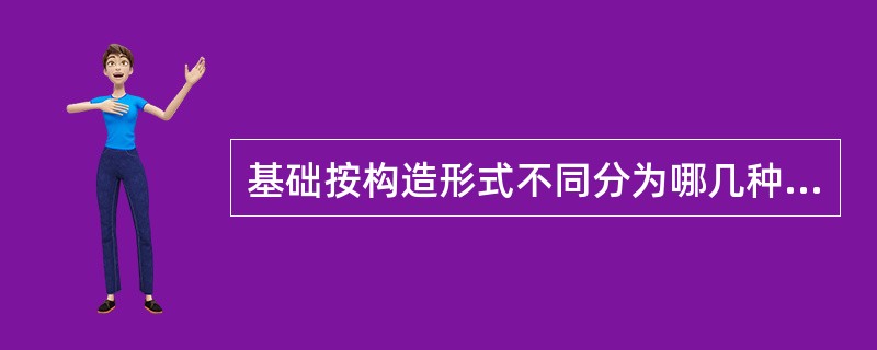 基础按构造形式不同分为哪几种？各自的适用范围如何？