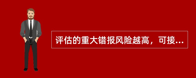 评估的重大错报风险越高，可接受的检查风险也越高。