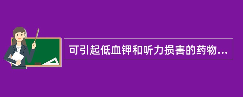 可引起低血钾和听力损害的药物是（）