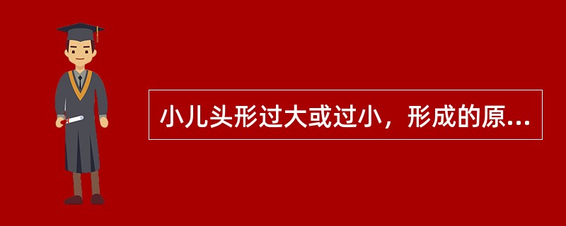 小儿头形过大或过小，形成的原因主要是（）