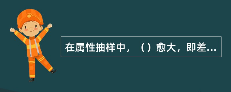 在属性抽样中，（）愈大，即差错容许界限愈大，则抽查的样本数量愈少。