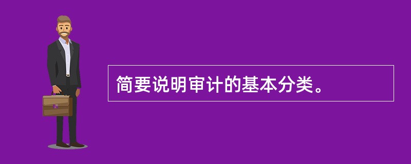 简要说明审计的基本分类。