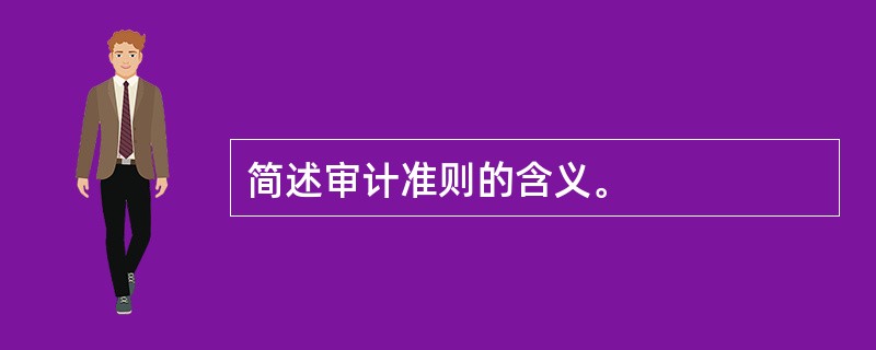 简述审计准则的含义。