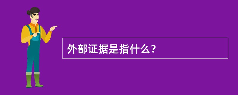 外部证据是指什么？