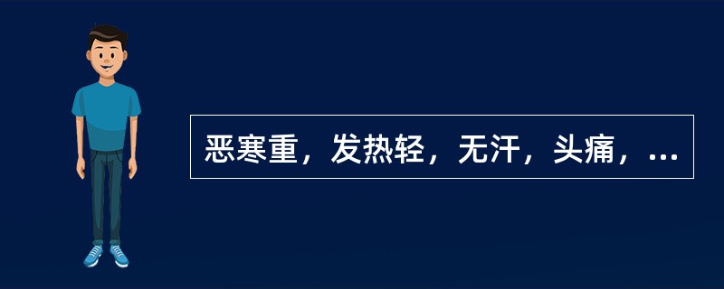 恶寒重，发热轻，无汗，头痛，口不渴，鼻塞，流清涕，咳嗽，痰清稀，证属（）