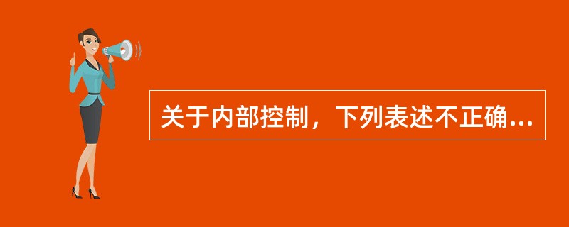 关于内部控制，下列表述不正确的是（）。