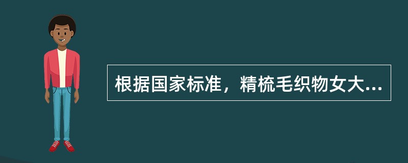 根据国家标准，精梳毛织物女大衣外观质量要求止口应顺直平挺，门襟不短于里襟，不搅不