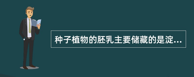 种子植物的胚乳主要储藏的是淀粉、脂肪和（）