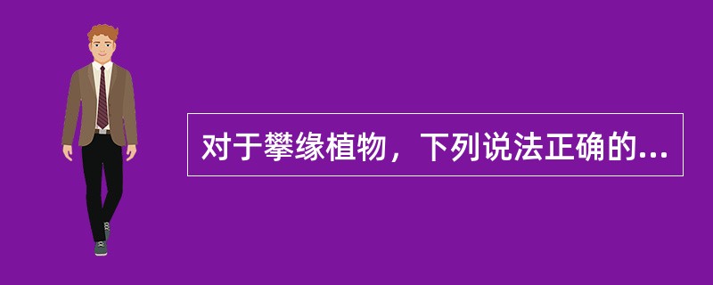 对于攀缘植物，下列说法正确的是（）。