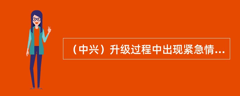 （中兴）升级过程中出现紧急情况，在进行版本回退时，首先回退的软件版本是（）