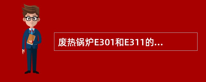 废热锅炉E301和E311的结构型式是（），它们的换热面积分别是（）、（）结构型