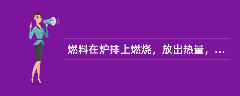 燃料在炉排上燃烧，放出热量，燃后的灰渣由炉排落下，燃料相对于运动的炉排是静止的燃