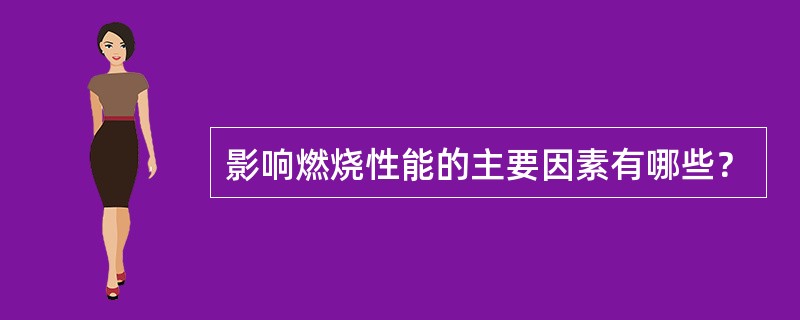 影响燃烧性能的主要因素有哪些？