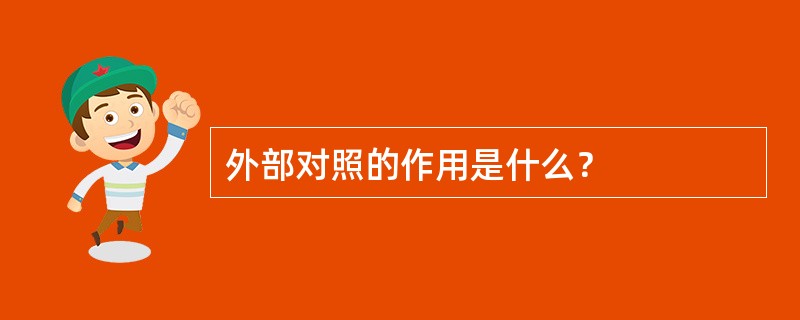 外部对照的作用是什么？