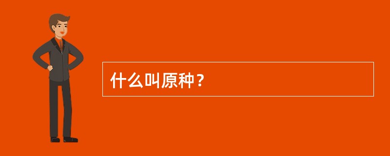 什么叫原种？