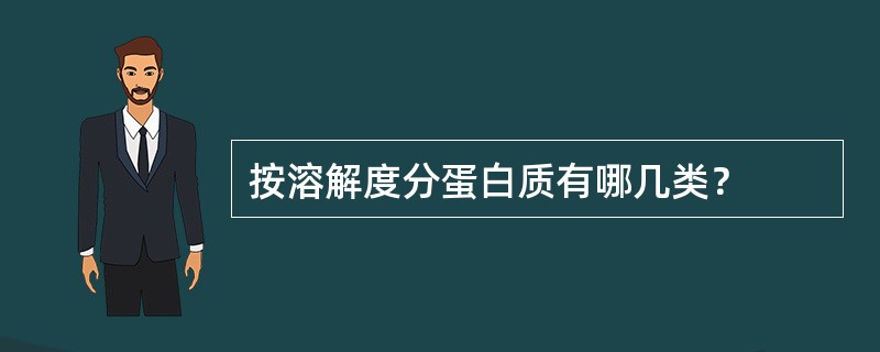 按溶解度分蛋白质有哪几类？