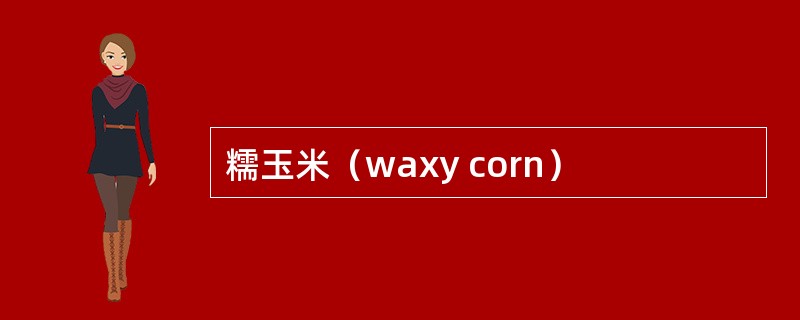 糯玉米（waxy corn）