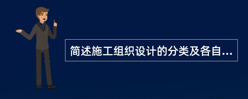 简述施工组织设计的分类及各自含义。