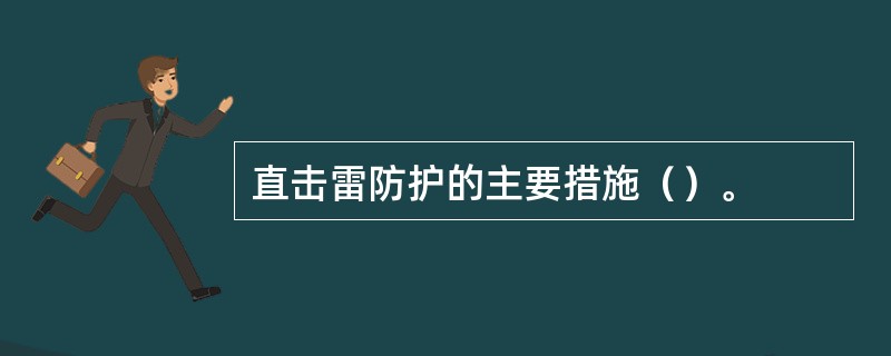 直击雷防护的主要措施（）。