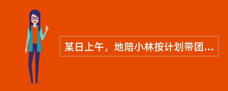 某日上午，地陪小林按计划带团前往颐和园旅游，旅行车行至建国门外大街时，被紧随车辆