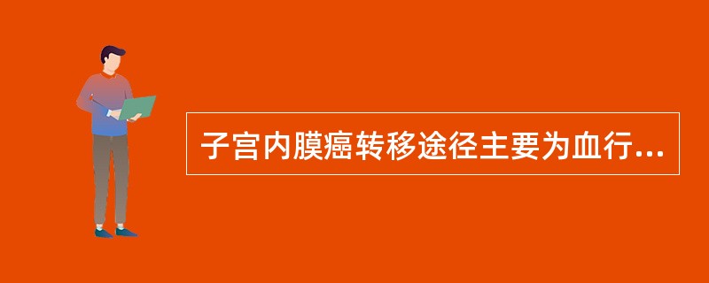 子宫内膜癌转移途径主要为血行转移。