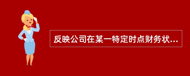 反映公司在某一特定时点财务状况的报表是损益表。