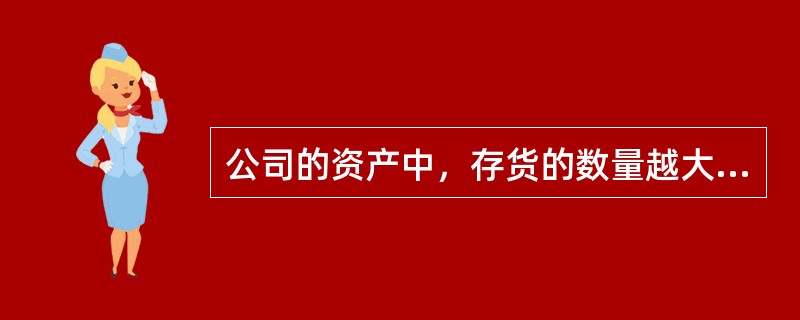 公司的资产中，存货的数量越大，该公司的速动比率会越小。