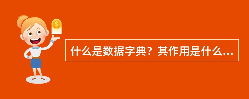 什么是数据字典？其作用是什么？共有哪些条目？