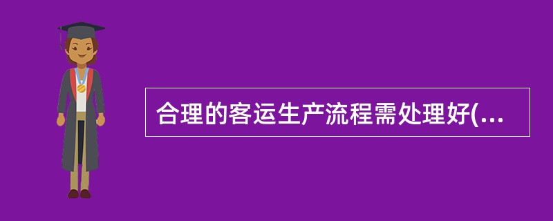 合理的客运生产流程需处理好()的关系。