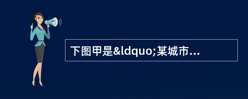 下图甲是“某城市风向频率图”，图乙是“该城市