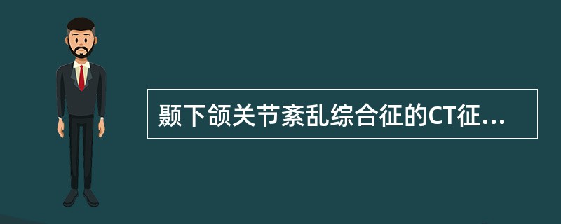 颞下颌关节紊乱综合征的CT征象为()
