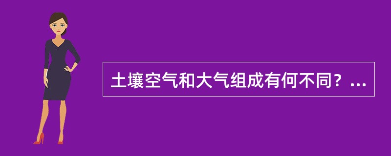 土壤空气和大气组成有何不同？产生的主要原因有哪些？