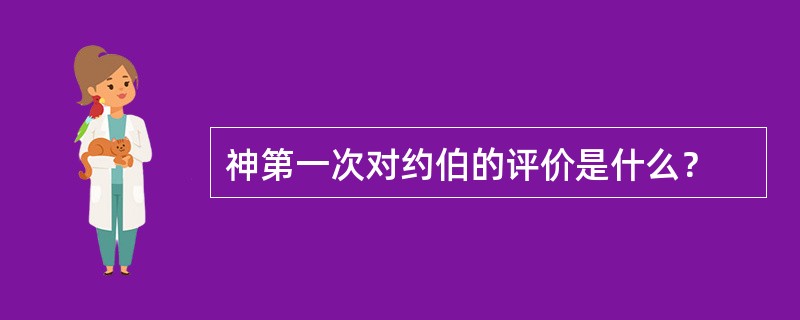 神第一次对约伯的评价是什么？