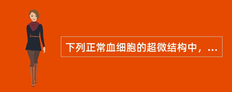 下列正常血细胞的超微结构中，胞质内有脂肪滴的是（）