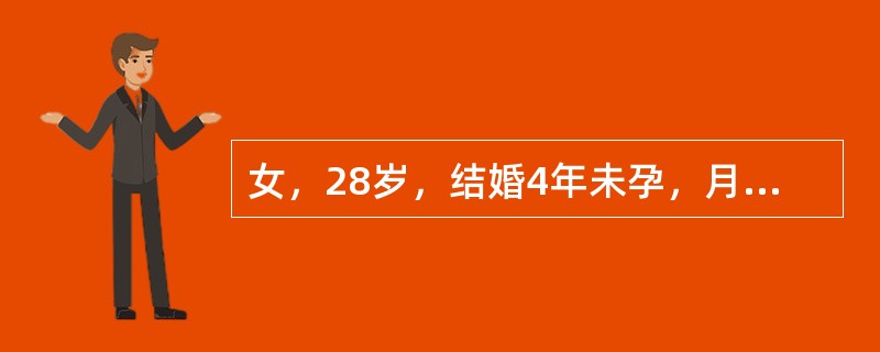 女，28岁，结婚4年未孕，月经规律，BBT单相，不孕的可能原因是（）。